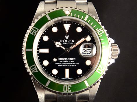 rolex ghiera verde prima serie|rolex green submariner.